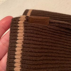 COACH brown beanie